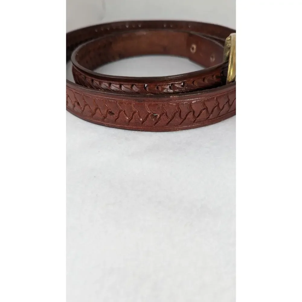 Belt made in USA solid brass buckle Y2k 34